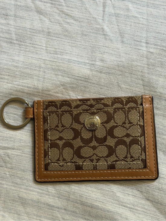 Coach Handbags - Vintage Coach Brown Signature Canvas Card ID Picture Case Holder